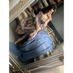 Luxury linen peplum grey